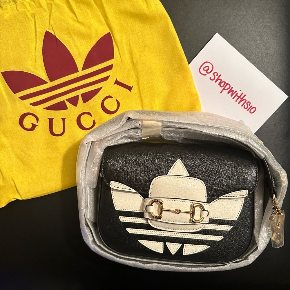 (SOLD) BNWT Limited Edition Gucci X Adidas Horsebit 1955 Mini Shoulder Bag!